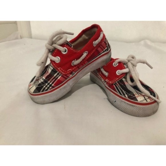 SET 2 US Sports Kids Unisex Shoes Sneaker Drawstring Blue / Red Size 5 - Picture 11 of 12